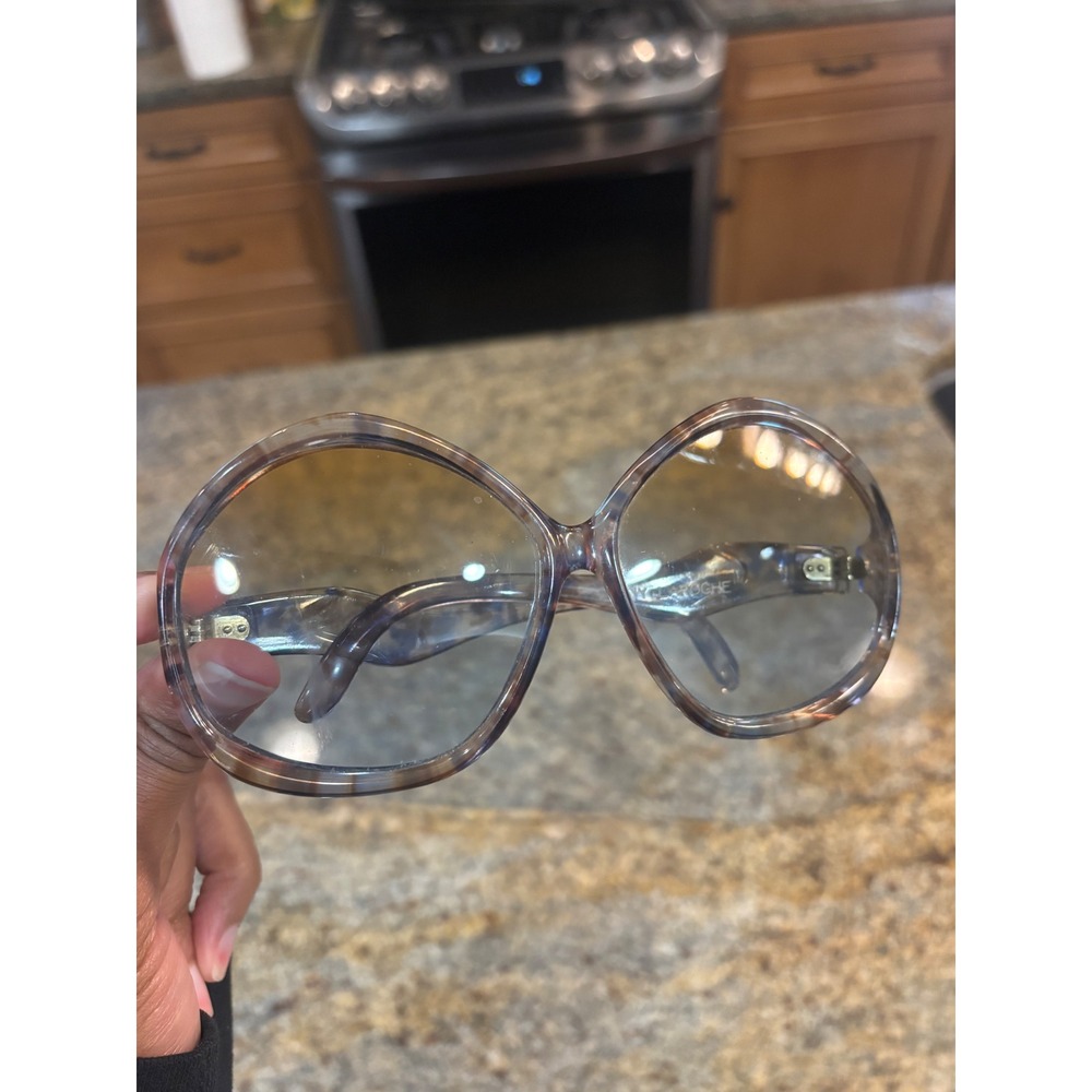 Guy Laroche Translucent Brown Tortoiseshell Oversized Sunglasses